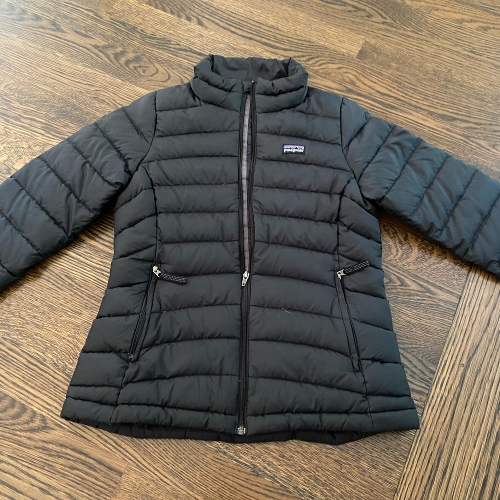 Good Condition Girls Black Down Patagonia Puffer Jacket